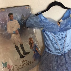 Cinderella toddler dress and men’s prince costume!